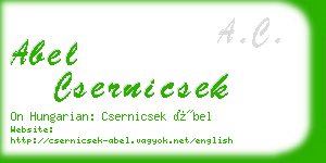 abel csernicsek business card